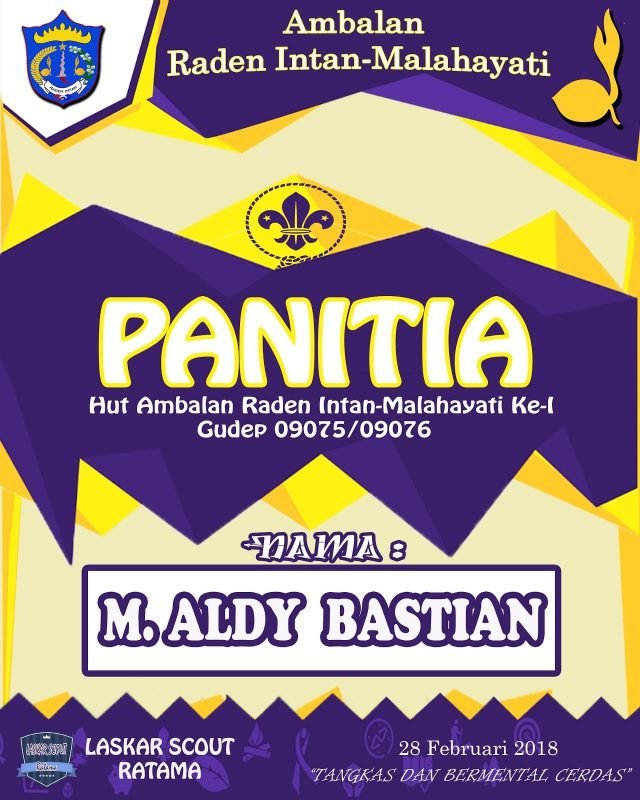 ID Card Panitia Pramuka